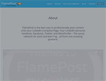 Tablet Screenshot of flamepost.com